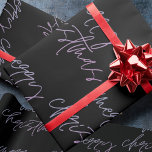 Gradient Merry Christmas | Schönes Onyx Elegant Geschenkpapier<br><div class="desc">Freuen Sie sich auf Feiertagsjubeln mit diesem festlichen auf Trend GRADIENT Frohe Weihnachtsverpackung - Gradient Frohe Weihnachten | Schönes Onyx Elegantes Wrapping Paper</div>