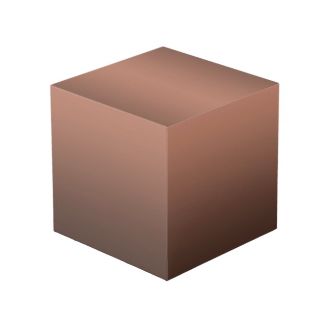 Gradient Mocha - von dunkel zu hell | Saisonale St Würfel (Vorderseite Schrägansicht)