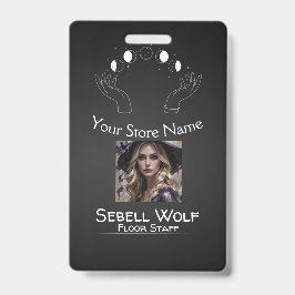 Gradient Moon Phase Employee Abzeichen Ausweis