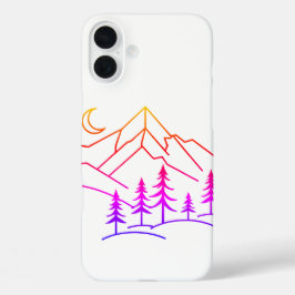 Gradient Mountain Forest iPhone Case