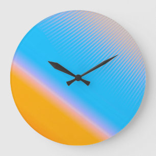 Gradient Mystery: Abstrakte Kunst verwischt. Große Wanduhr