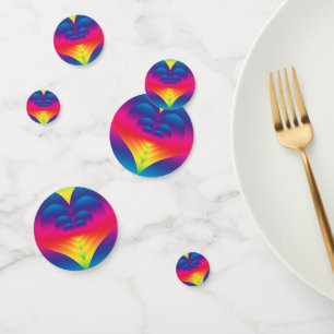 Gradient Nested Rainbow Hearts Konfetti