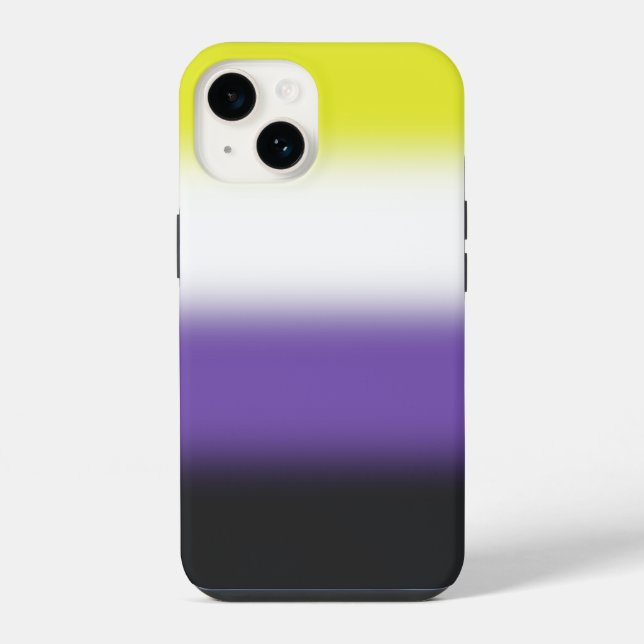 Gradient Nichtbinäre Pride-Flagge – Nichtbinäre Fl iPhone Hülle (Rückseite)