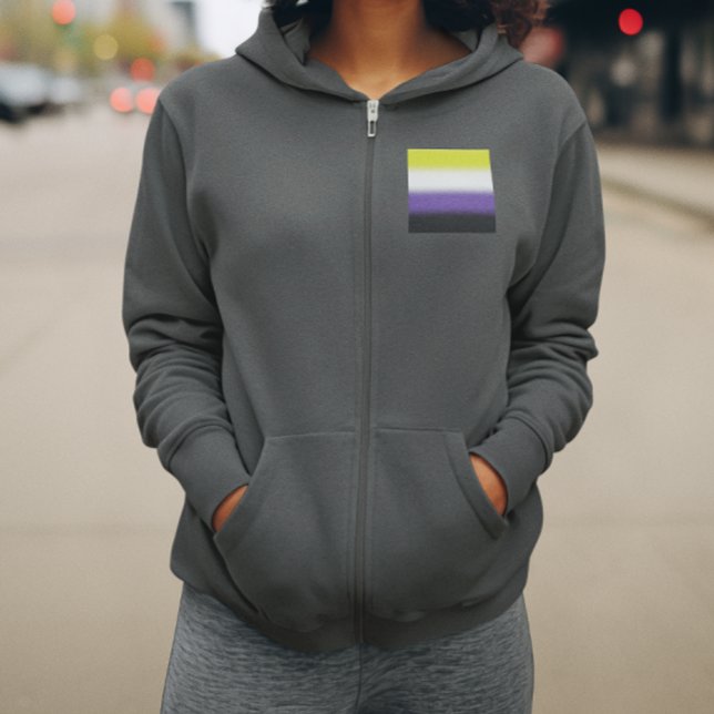 Gradient Nonbinary Prilag Flag - Nichtbinäre Flagg Hoodie (Von Creator hochgeladen)