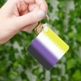 Gradient Nonbinary Prilag Flag - Nichtbinäre Flagg Schlüsselanhänger