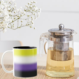 Gradient Nonbinary Prilag Flag - Nichtbinäre Flagg Zweifarbige Tasse