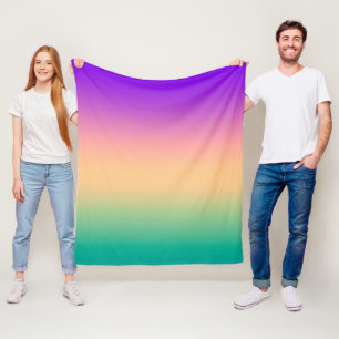 Gradient ombre grün gelb rosa lila weiche verschwo fleecedecke