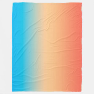 Gradient ombre Korallenblüte Beige Blau weiche ver Fleecedecke