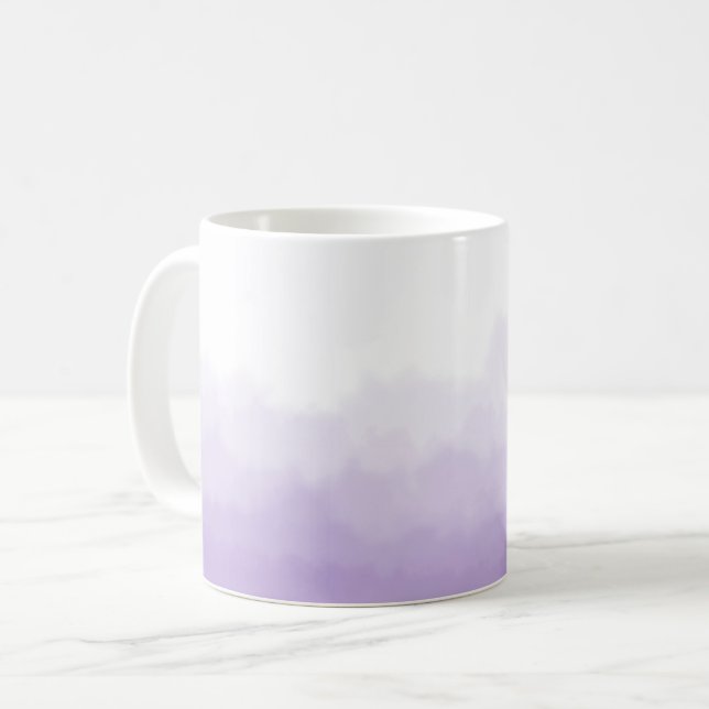 Gradient Ombre Moderne Lila Wasserfarben Tasse (Vorderseite Links)