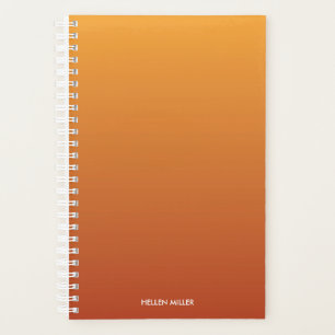 Gradient Ombre Orange Personalisiert Planer