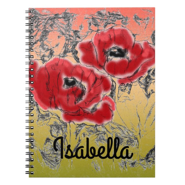 Gradient ombre personalisierte weiche, unscharfe F Notizblock (Vorderseite)