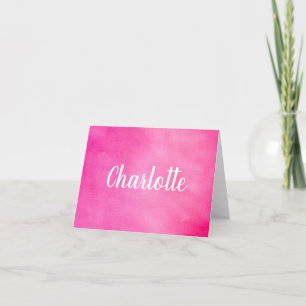 Gradient Ombre Pink Wasserfarbe Personalisiert Nam