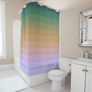 Gradient ombre Streifen ausgekleidet weich verschw Duschvorhang