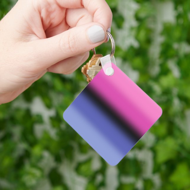 Gradient Omnisexual Pride Flag - Allesexual Flag Schlüsselanhänger (Hand)