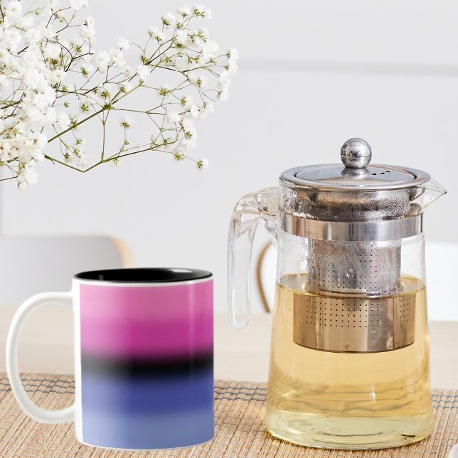 Gradient Omnisexual Pride Flag - Allesexual Flag Zweifarbige Tasse (Von Creator hochgeladen)