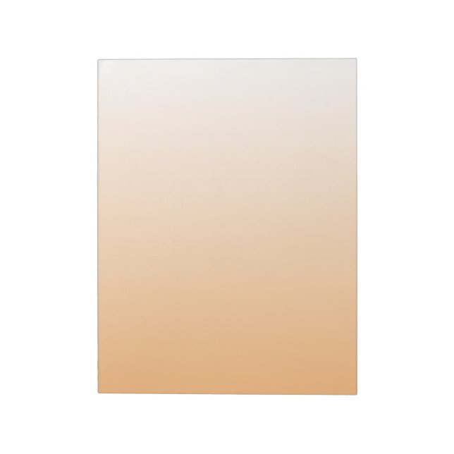 Gradient Orange und Weiß Notizblock (Rotiert)