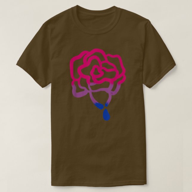 Gradient Painted Rose Lgbt Gay Pride Monat T-Shirt (Design vorne)
