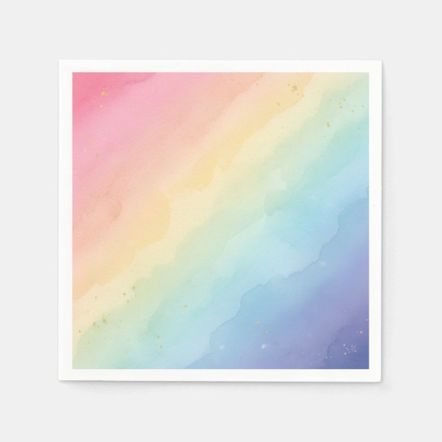 gradient party watercolor pink Elegant Watercolor  Serviette (Vorderseite)