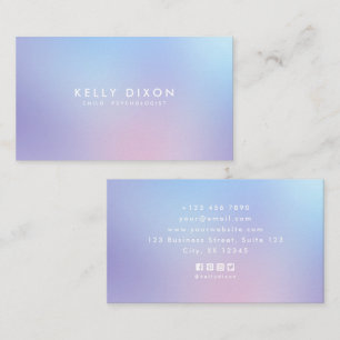 Gradient Pastel Child Psychologin Beruflich Visitenkarte