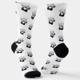 Gradient Paw Pattern Socken