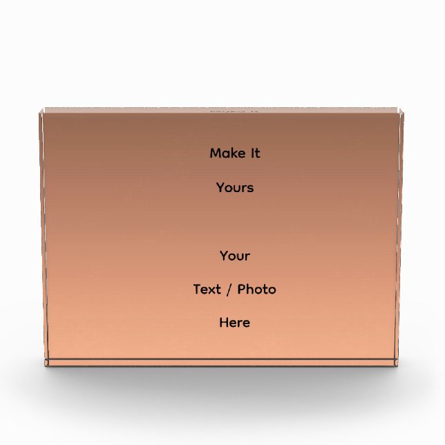Gradient Pfirsich - hell bis tief | Saisonale Stim Fotoblock (Vorderseite)