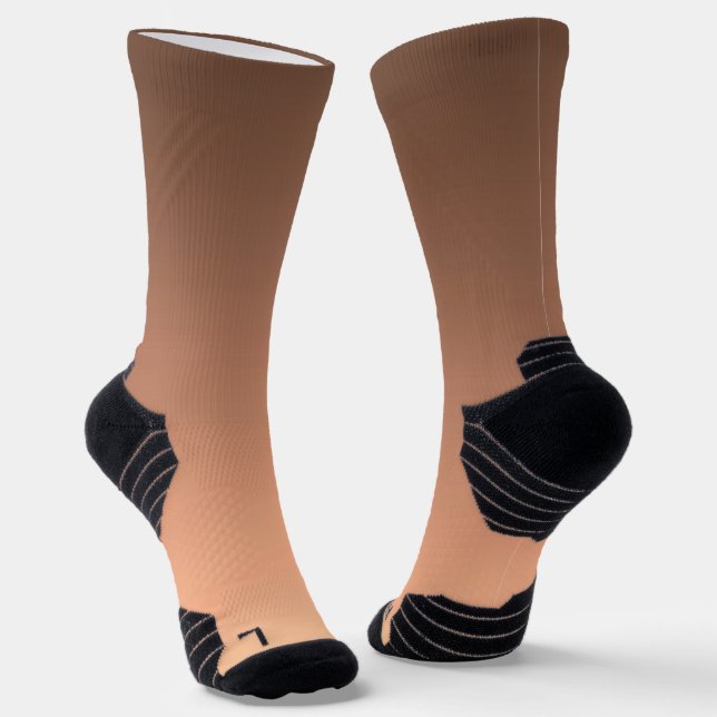 Gradient Pfirsich - hell bis tief | Saisonale Stim Socken (Gewinkelt)