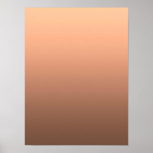 Gradient Pfirsich - tief zu hell   Saisonale Stimm Poster