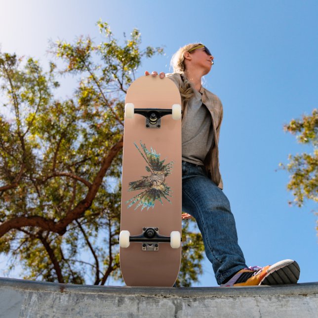 Gradient Pfirsich - tief zu hell | Saisonale Stimm Skateboard (Außen 1)