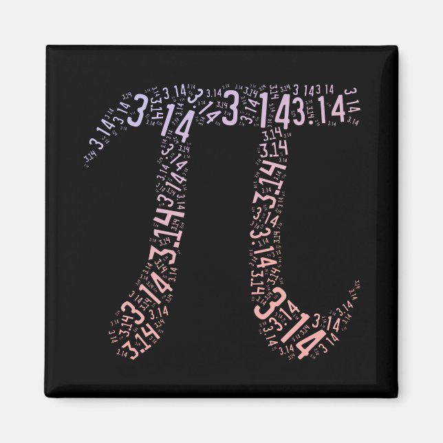 Gradient Pi Symbol Digits Math | Happy Pi Day Magnet (Vorne)