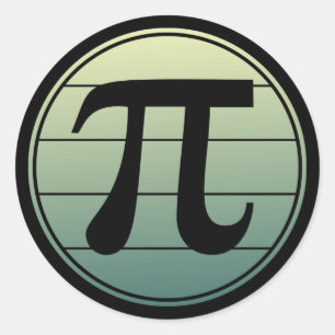 Gradient Pi-Symbol Pi-Tag Frohen Pi-Tag Math Runder Aufkleber