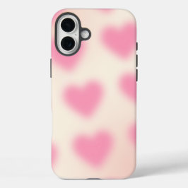 Gradient Pink Heart iPhone 16 Plus Hülle