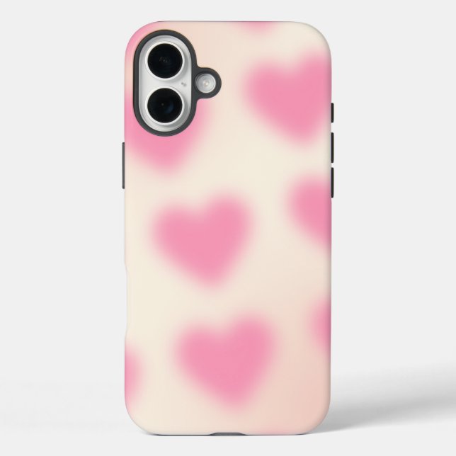 Gradient Pink Heart Case-Mate iPhone Hülle (Rückseite)