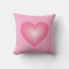 Gradient Pink Heart Design - Niedliche Liebe Symbo Kissen