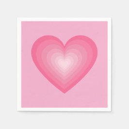 Gradient Pink Heart Design - Pastellrosa Liebe Zei Serviette