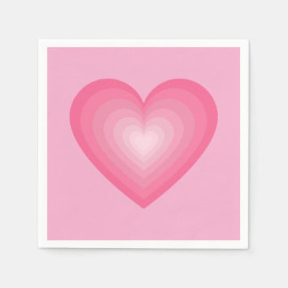 Gradient Pink Heart Design - Pastellrosa Liebe Zei Serviette