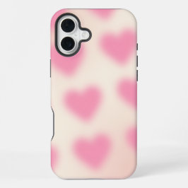 Gradient Pink Heart iPhone 16 Plus Hülle