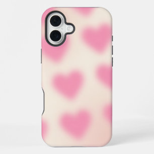 Gradient Pink Heart iPhone 16 Plus Hülle
