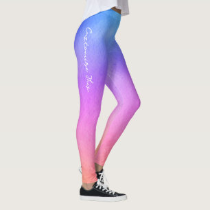 Gradient Pink Lila und Blue Dreamy Farben Leggings