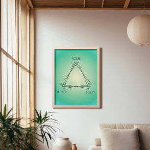 Gradient Poster Mind Body and Soul, Aura Poster