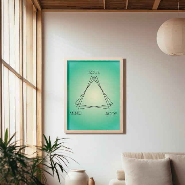 Gradient Poster Mind Body and Soul, Aura Poster (Von Creator hochgeladen)