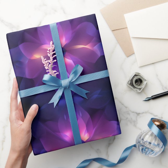 Gradient Purple Pink Fusion Dark Abstract Pattern Geschenkpapier (Schenken)