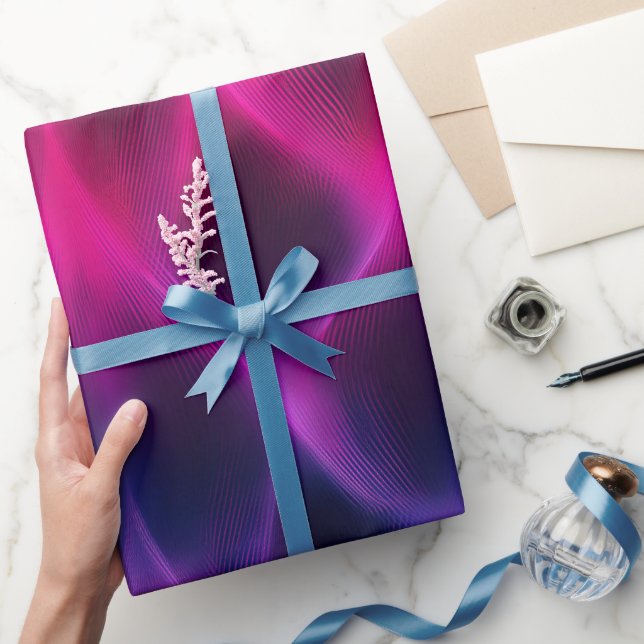 Gradient Purple Pink Fusion Dark Abstract Pattern Geschenkpapier (Schenken)