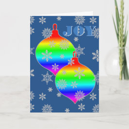 Gradient Rainbow Flag Ornamente JOY Feiertagskarte