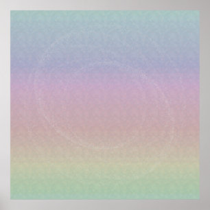 Gradient Rainbow Holo-Muster mit Dusty Swirl Poster