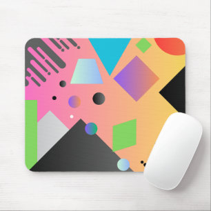 Gradient rosa Hintergrund Geometrischer Liebhaber Mousepad