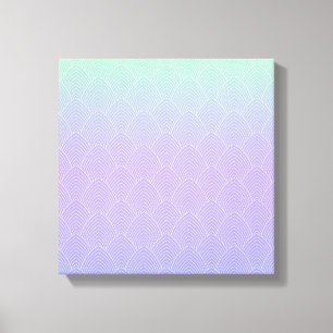 Gradient Scale Pattern - Mermaid-Schwanz Leinwanddruck