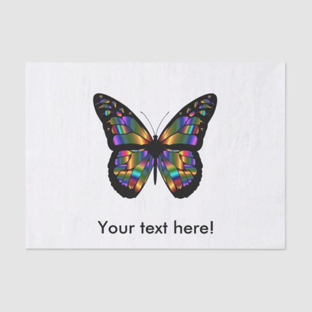 Gradient-Schmetterling-Cartoon Seidenpapier (Vorderseite)