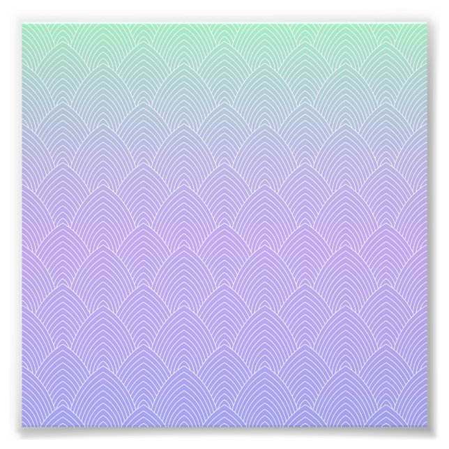 Gradient-Schuppenmuster - Meerjungfrauenschwanz Fotodruck (Vorne)