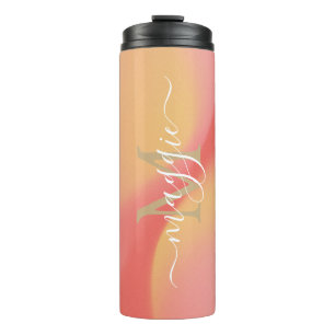 Gradient Script Monogram Thermal Tumbler Thermosbecher