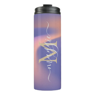 Gradient Script Monogram Thermal Tumbler Thermosbecher